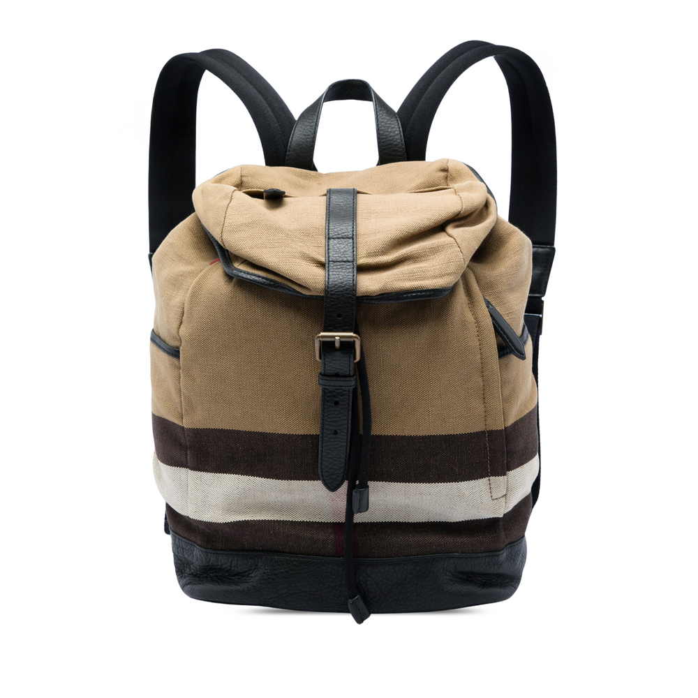 Pre-Loved Burberry Mega Check Canvas Drifton Backpack